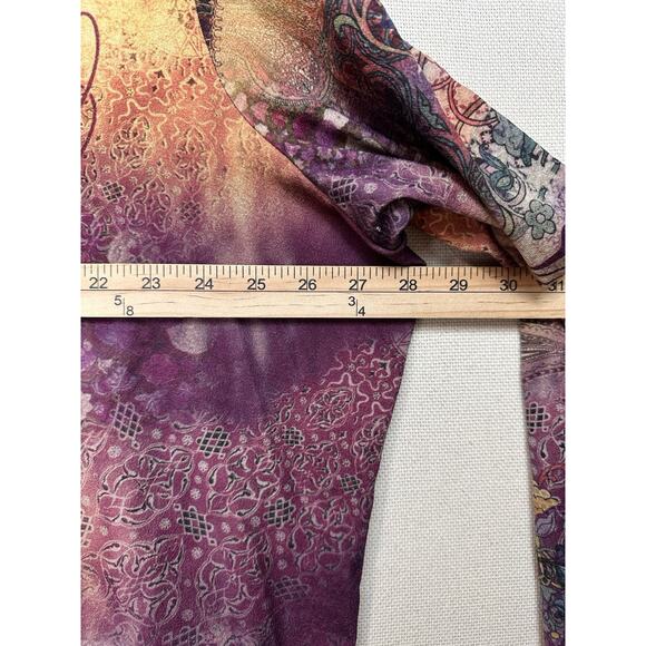 Women’s Plus 3X XCIT USA Vintage V Neck Long Sleeve Tunic Top Long Sleeve Fall - Picture 14 of 16